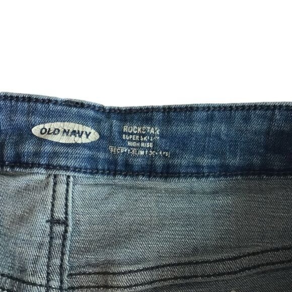 Old Navy Women’s Rockstar Super Skinny Jeans Hi-Rise Size 8 Distressed D… - Picture 5 of 8
